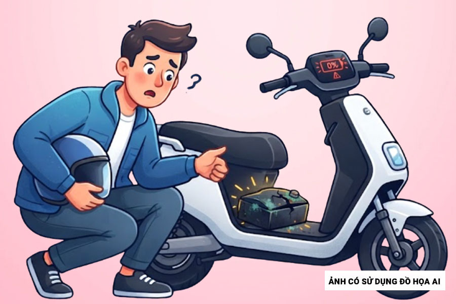 How to recognize a battery on an electric motorbike that is about to break down.