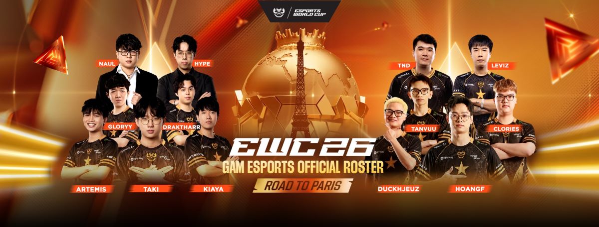 GAM Esports is the only representative of Vietnam attending the 2026 Esports World Cup in France. Photo: GAM Esports