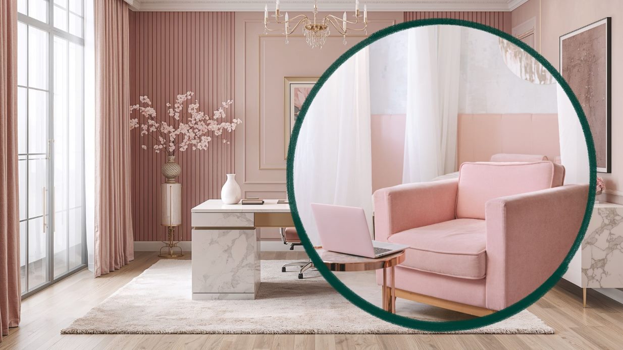 Pink sofa chairs combined with matching accessories create prominent accents and bring freshness to the living space. Graphics: Thanh Thanh/Source: Canva