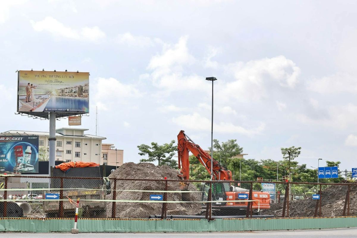 Bui Vien - Le Hong Phong intersection project. Photo: Nguyen Lan (Hai Phong e-Portal)