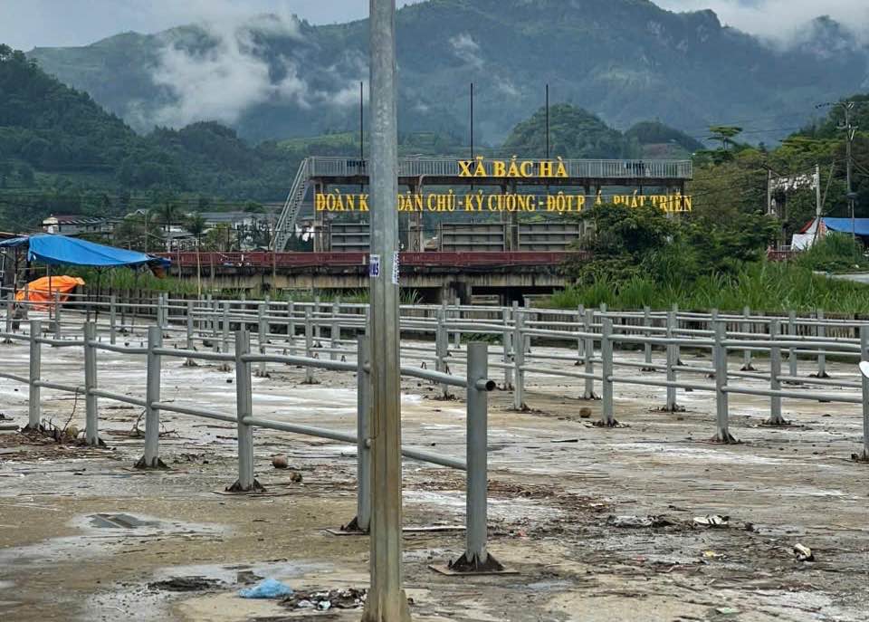 Mọi hoạt động tại chợ gia súc đã dừng. Ảnh: UBND xã Bắc Hà