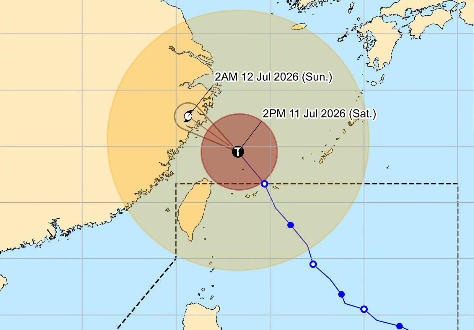 Bão Ba Vì sắp chính thức đổ bộ đất liền. Ảnh: PAGASA