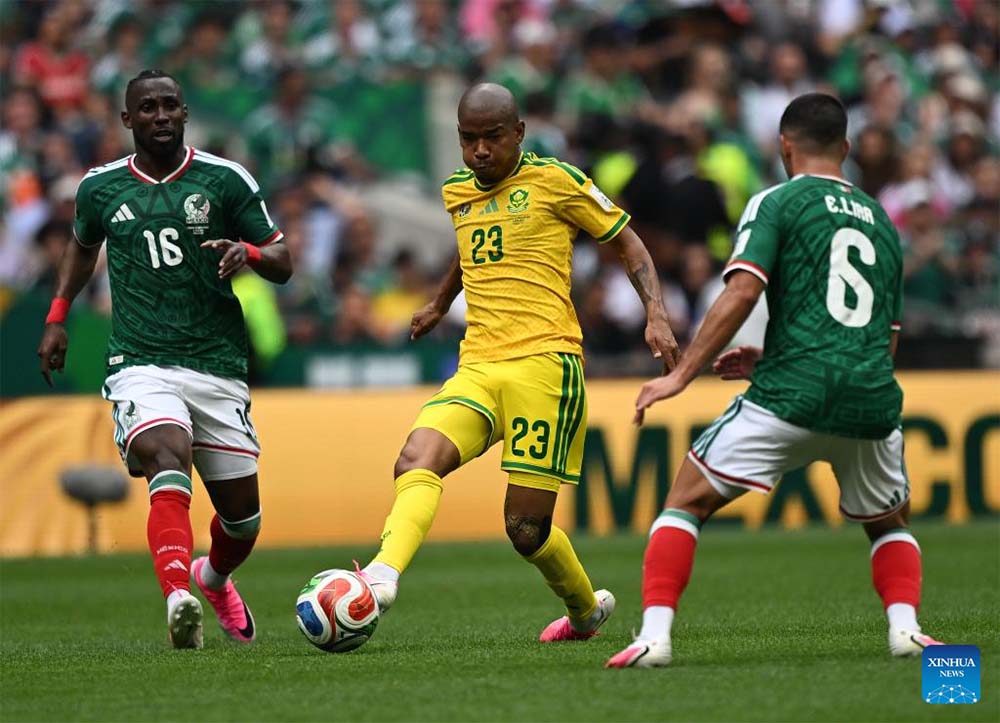 Jayden Adams (number 23) just joined the South African national team to attend the 2026 World Cup. Photo: Xinhua