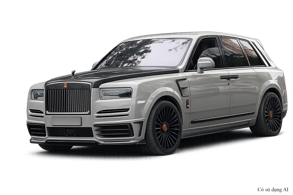The Rolls-Royce Cullinan was upgraded by tuning company Mansory, attracting attention in Vietnam. Graphics: Thanh Vu / Using AI
