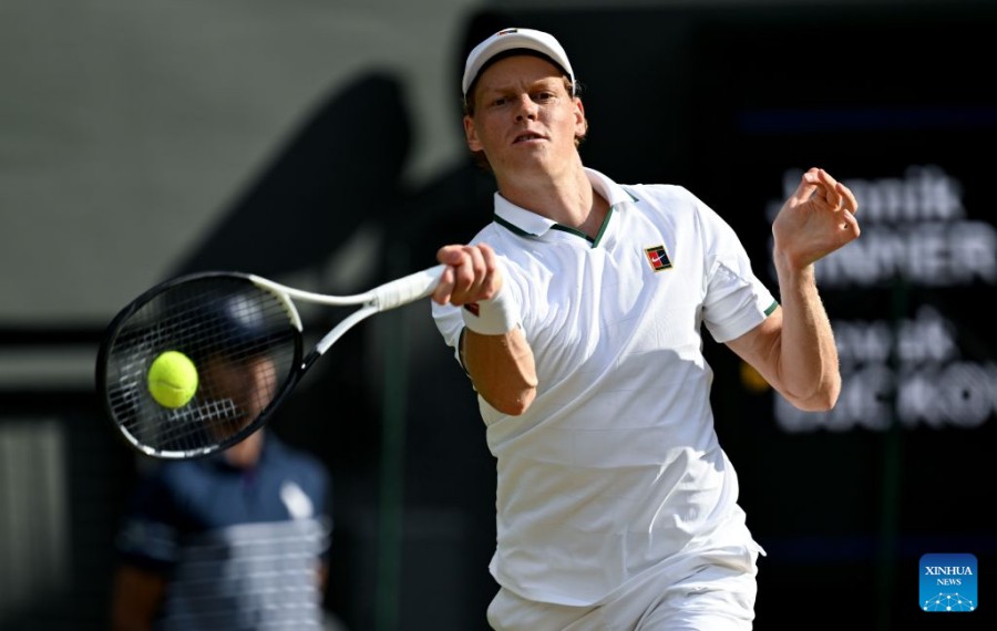 Jannik Sinner reached the Wimbledon final for the second year in a row. Photo: Xinhua