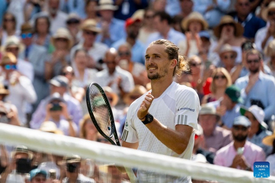 Alexander Zverev đang ở tâm thế khác sau khi giành chức vô địch Roland Garros vào tháng trước. Ảnh: Xinhua
