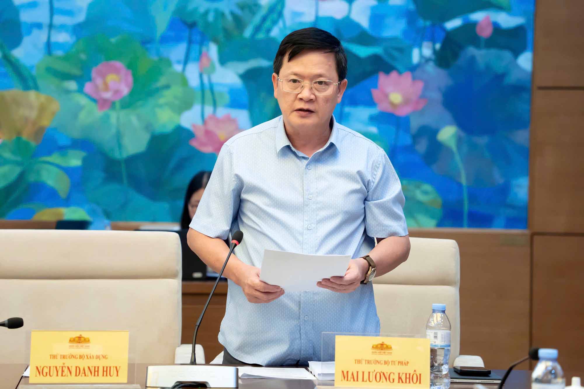 Thứ trưởng Bộ Tư pháp Mai Lương Khôi. Ảnh: Quochoi.vn