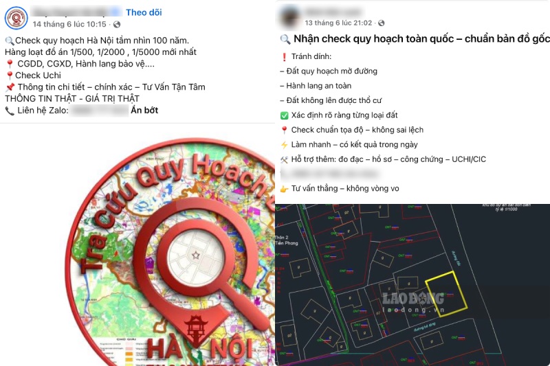 Cơ quan chức năng khẳng định các dữ liệu của dịch vụ check quy hoạch trên mạng không phải nguồn thông tin chính thống. Ảnh: Trí Minh