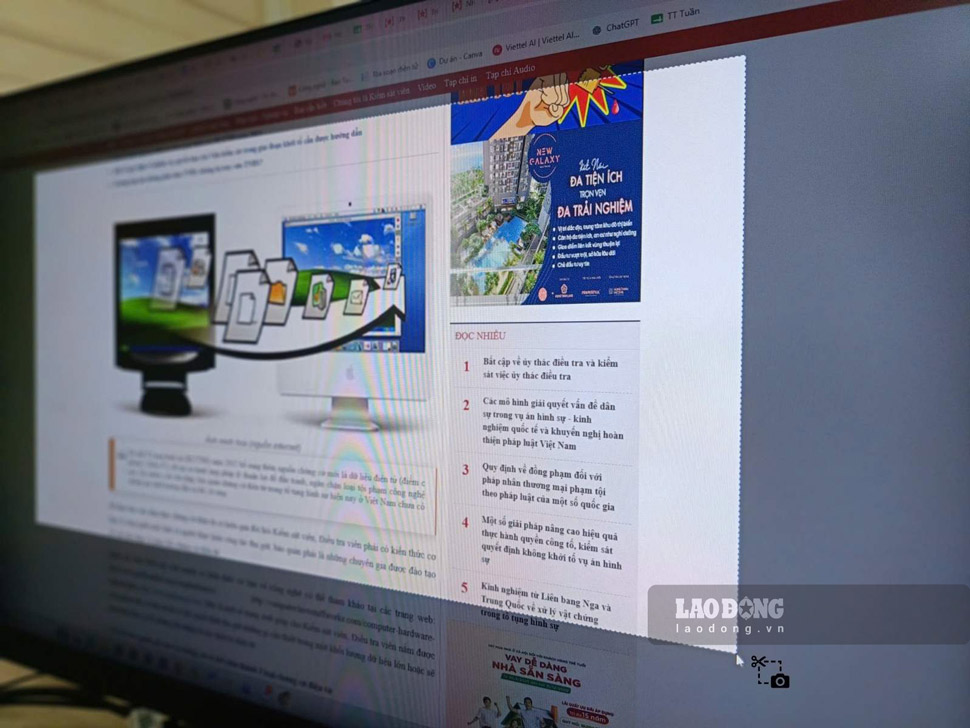 Screenshot is a familiar operation for most computer users. Photo: Hao Thien
