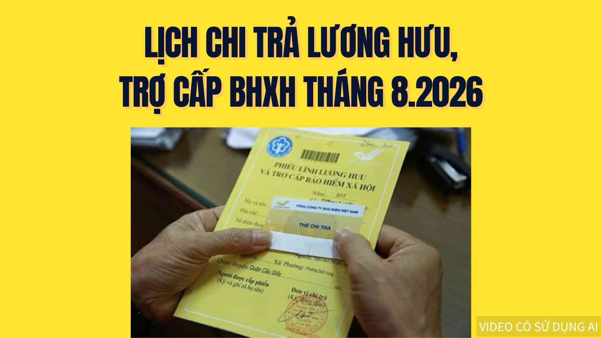 August 2026 pension and social insurance allowance payment schedule in Hanoi. Graphics: Tra My