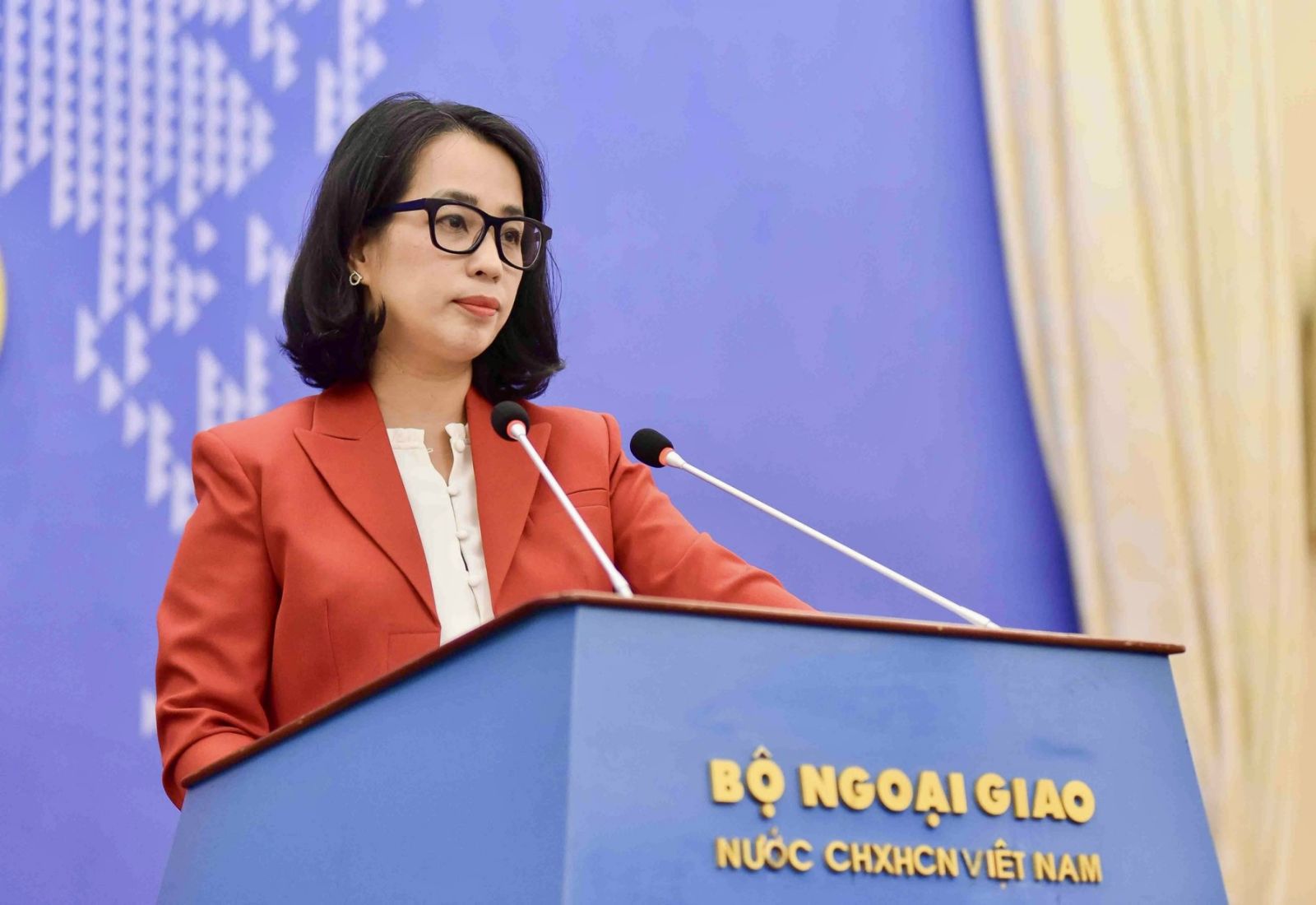 Spokesperson of the Vietnamese Ministry of Foreign Affairs Pham Thu Hang. Photo: Ministry of Foreign Affairs