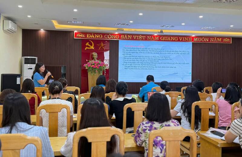The training program helps improve skills for trade union officials. Photo: Thai Nguyen Trade Union