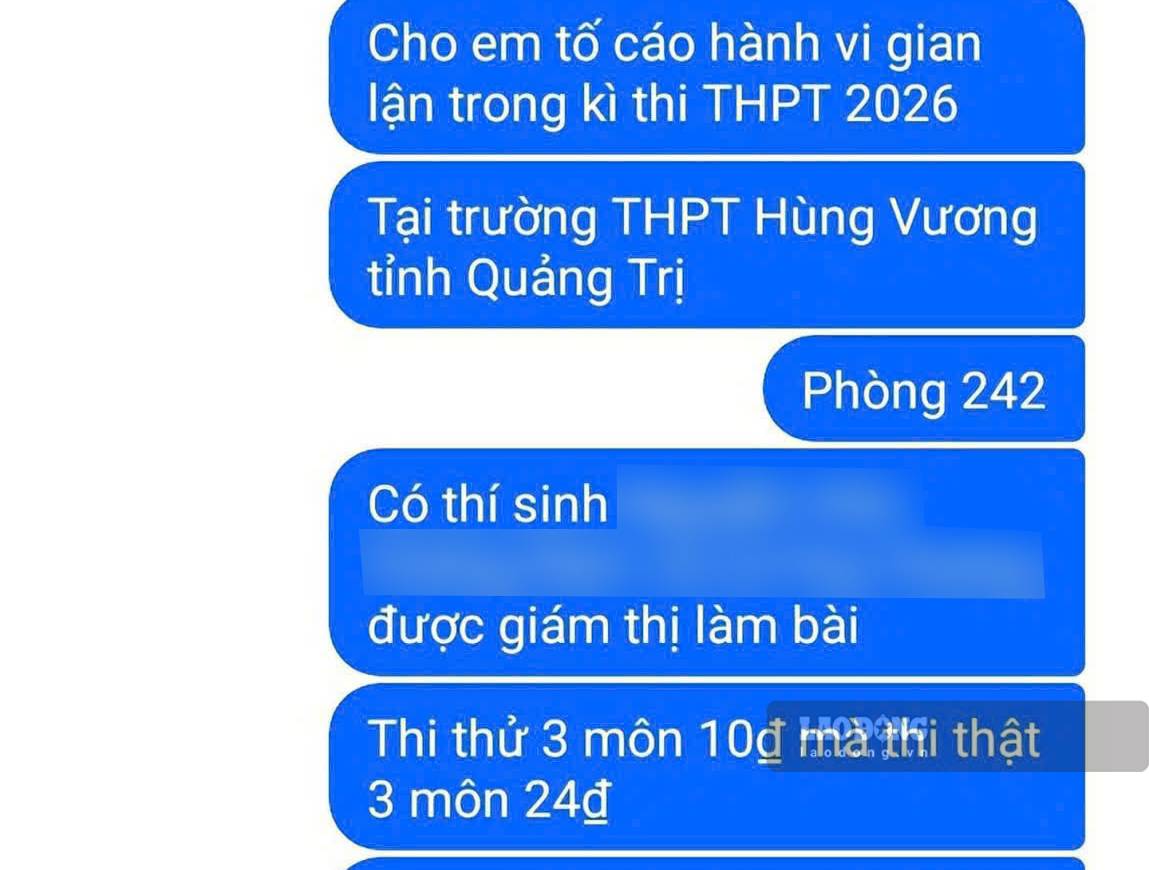 Information reflecting negativity at Hung Vuong High School, Quang Tri province. Photo: Cong Sang