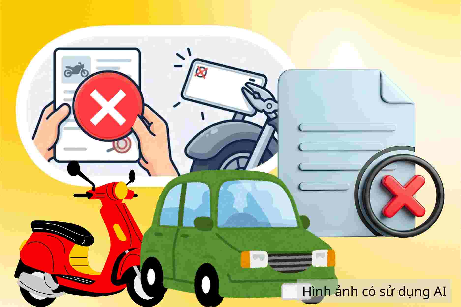 Cases where vehicle registration certificates and license plates are revoked according to current regulations