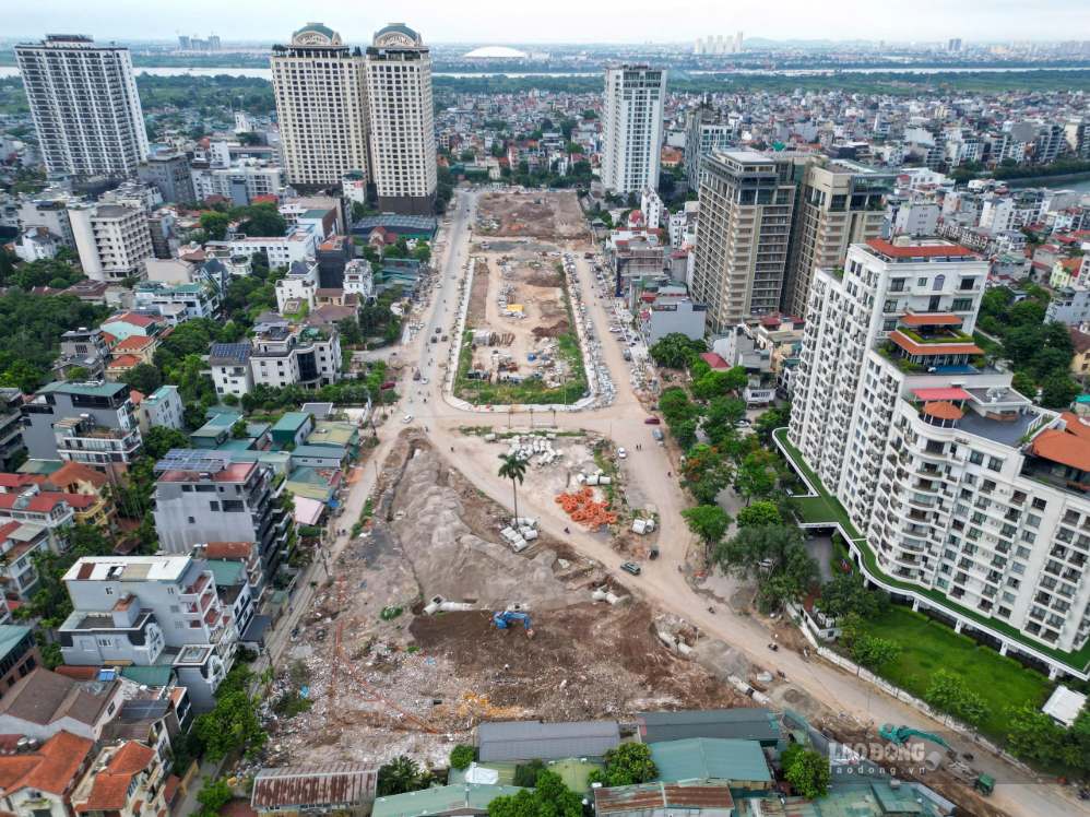 Dự án đường Đặng Thai Mai giai đoạn 1 đã hoàn thành giải phóng mặt bằng. Ảnh: Sóng Hữu