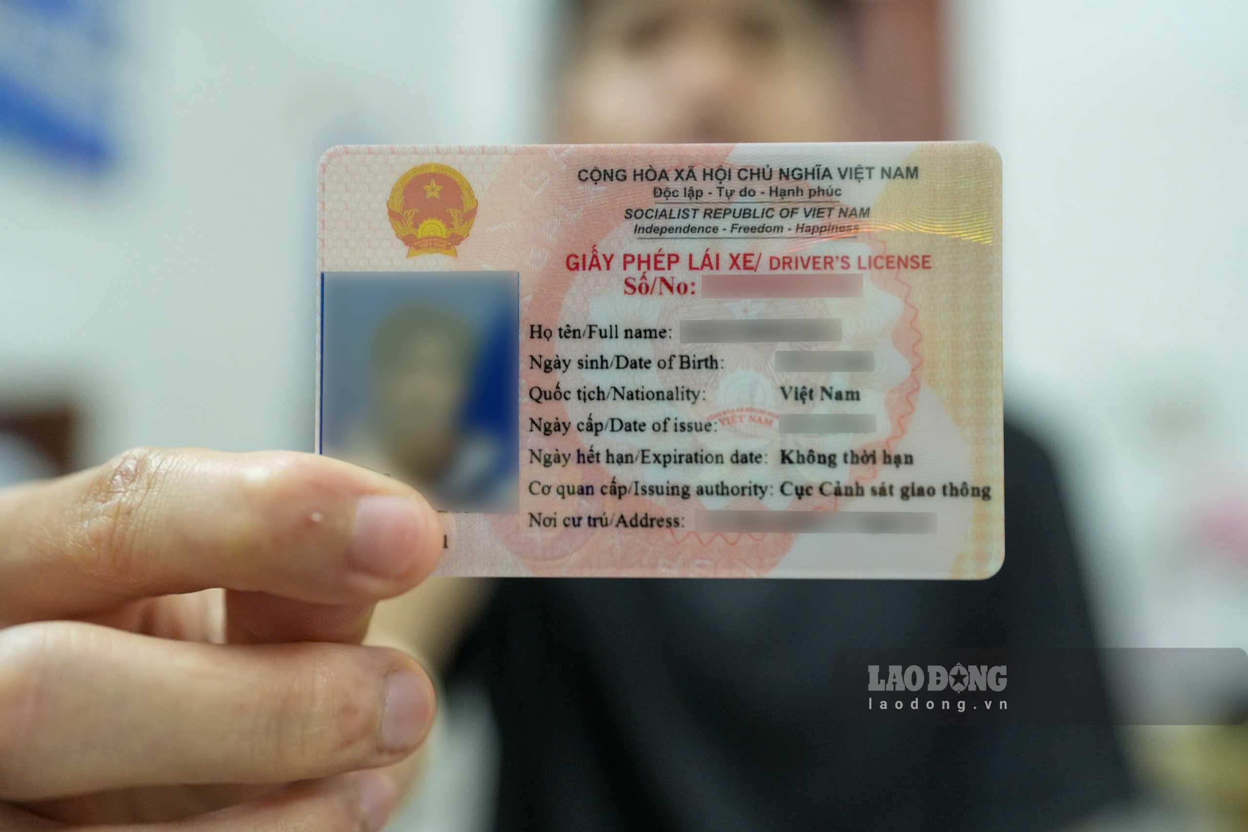 Giấy phép lái xe do Cục Cảnh sát giao thông (Bộ Công an) cấp. Ảnh: Sóng Hữu
