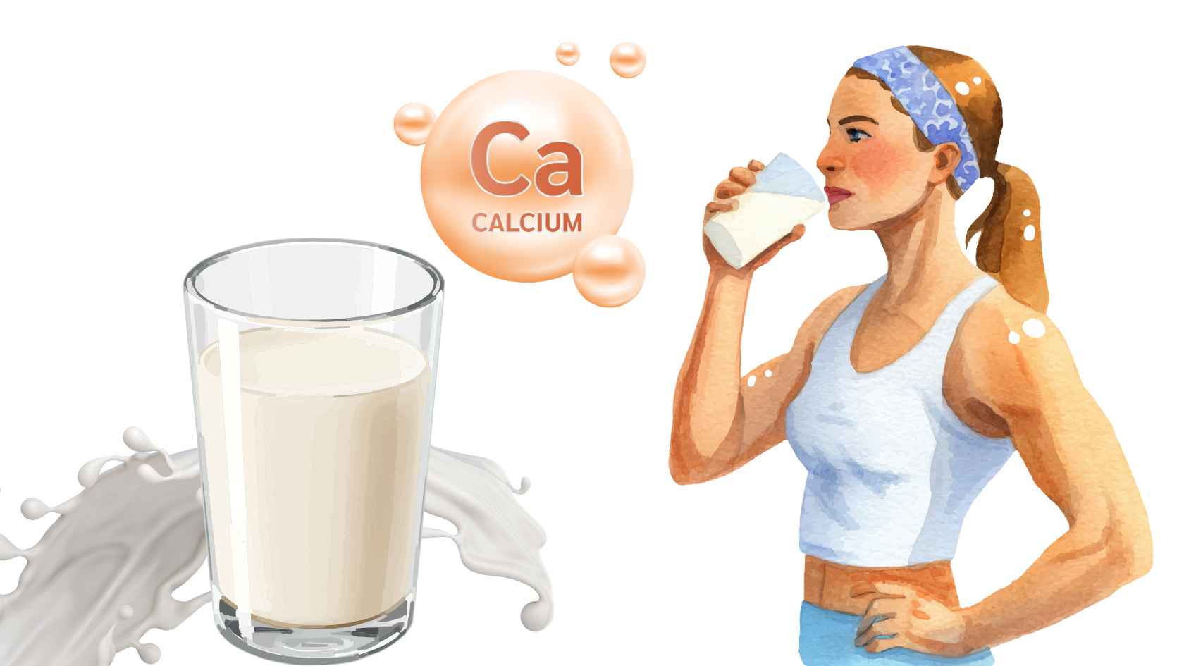 Habits when drinking milk that reduce calcium absorption. Graphics: Ha May/Source Canva