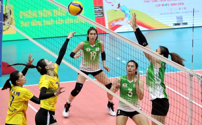 The national volleyball league is gradually positioning its value. Photo: VFV