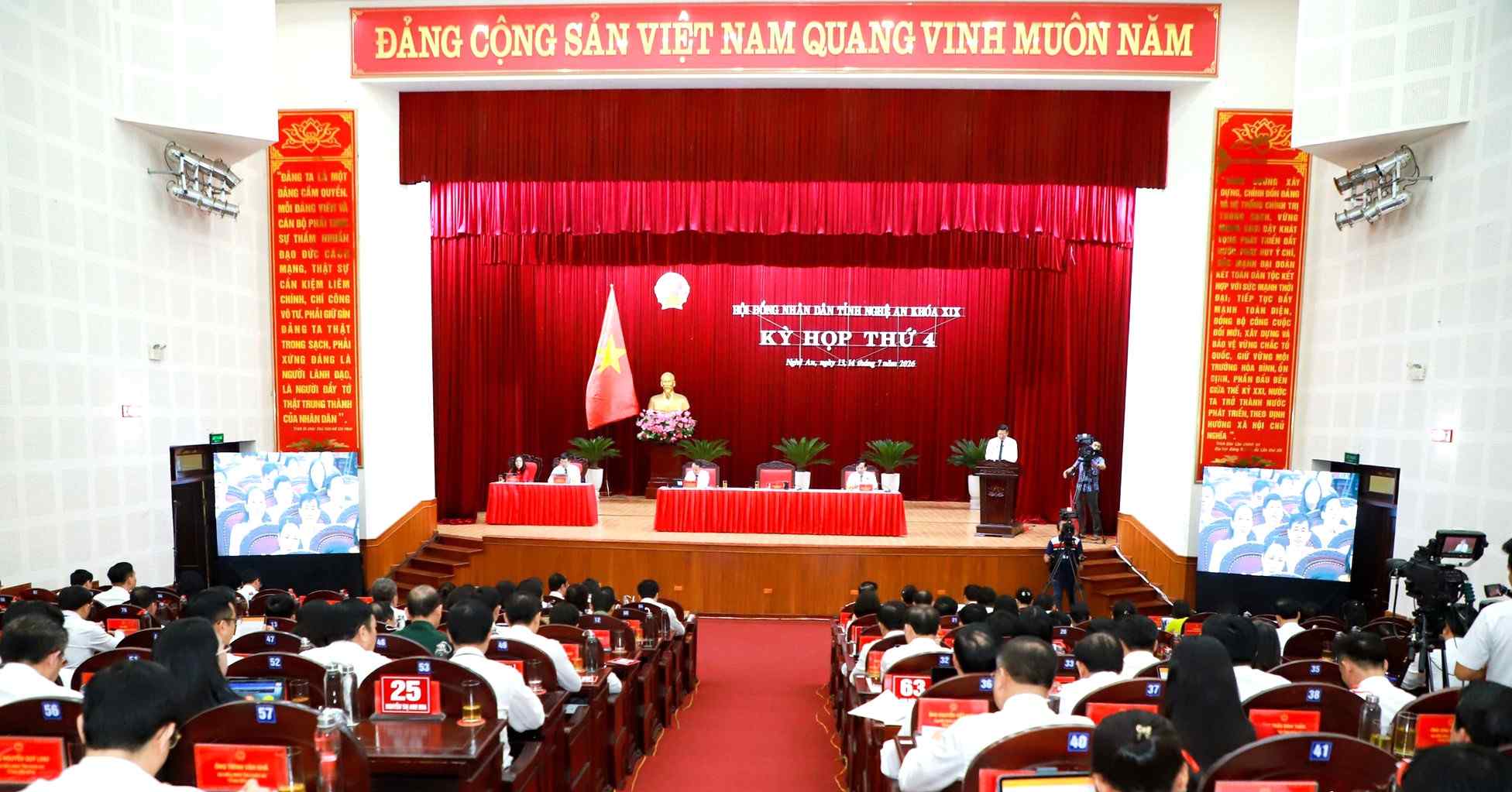 Opening session of the 4th Session of the 19th Nghe An Provincial People's Council, term 2026 - 2031. Photo: Nghe An Provincial People's Council