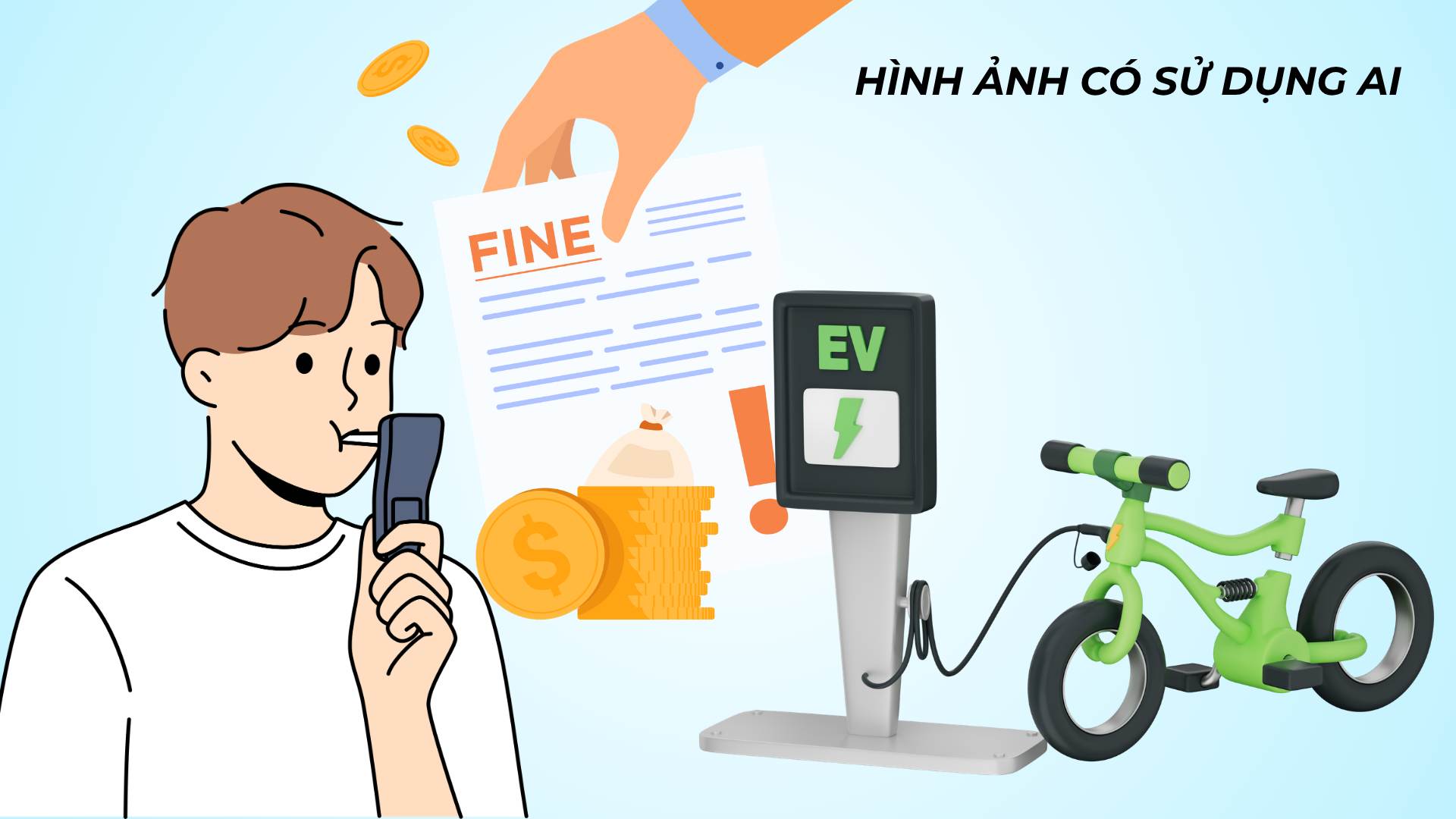 Level of alcohol concentration penalty for electric bicycle users.