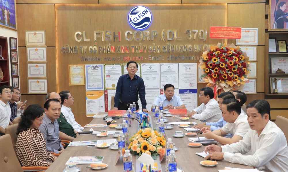 Phó Thủ tướng Chính phủ Hồ Quốc Dũng phát biểu tại buổi làm việc với Công ty Cổ phần Rau quả thực phẩm An Giang. Ảnh: Ngọc Mai