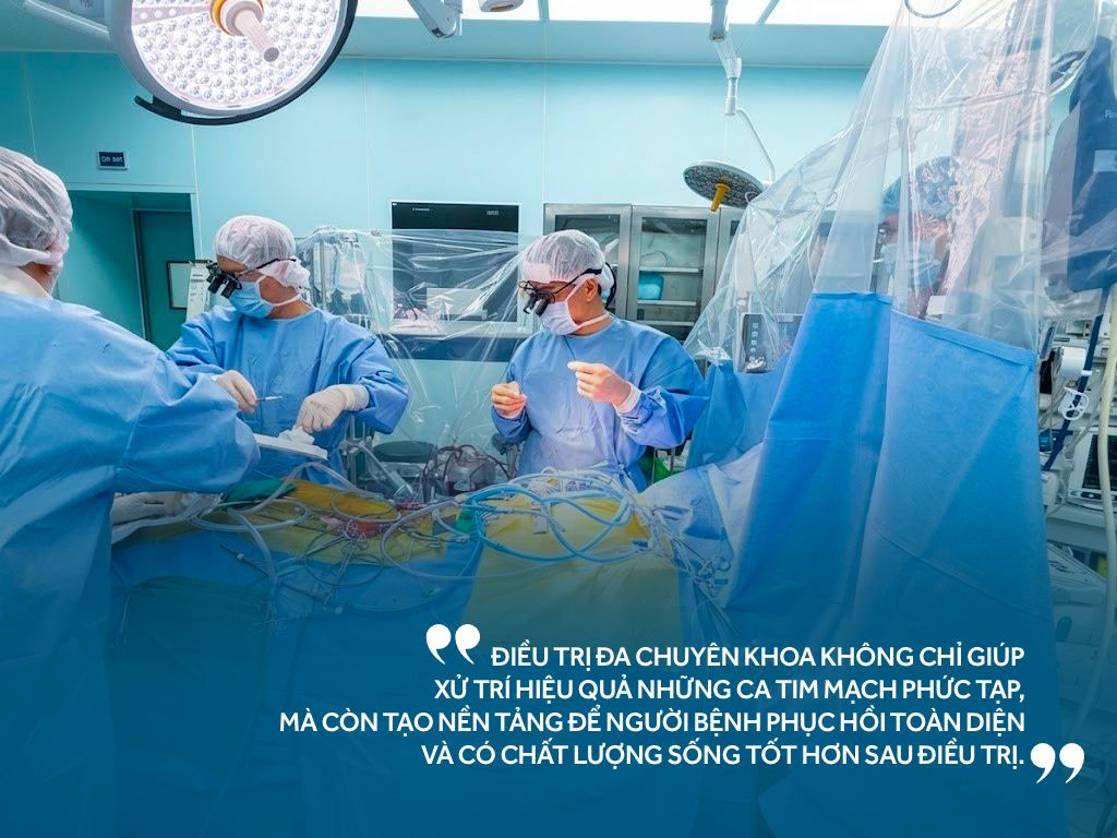 Phía sau mỗi ca phẫu thuật thành công là sự phối hợp chặt chẽ, chính xác và tận tâm của cả ê-kíp. Ảnh: Vinmec