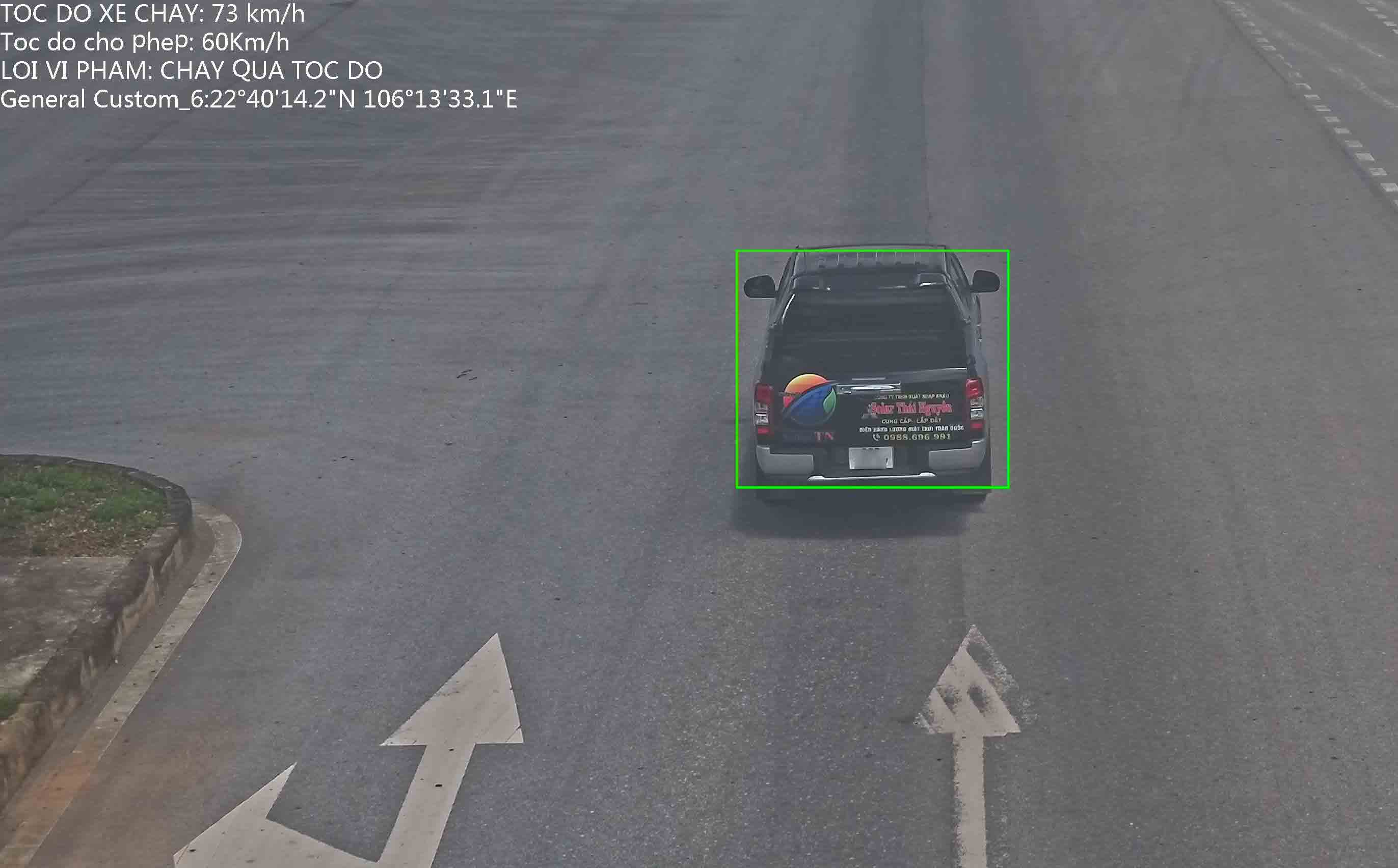 Violating vehicles fined by camera. Photo: Cao Bang Provincial Police