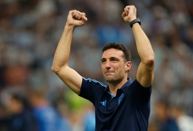 Argentina coach Lionel Scaloni. Photo: Xinhua