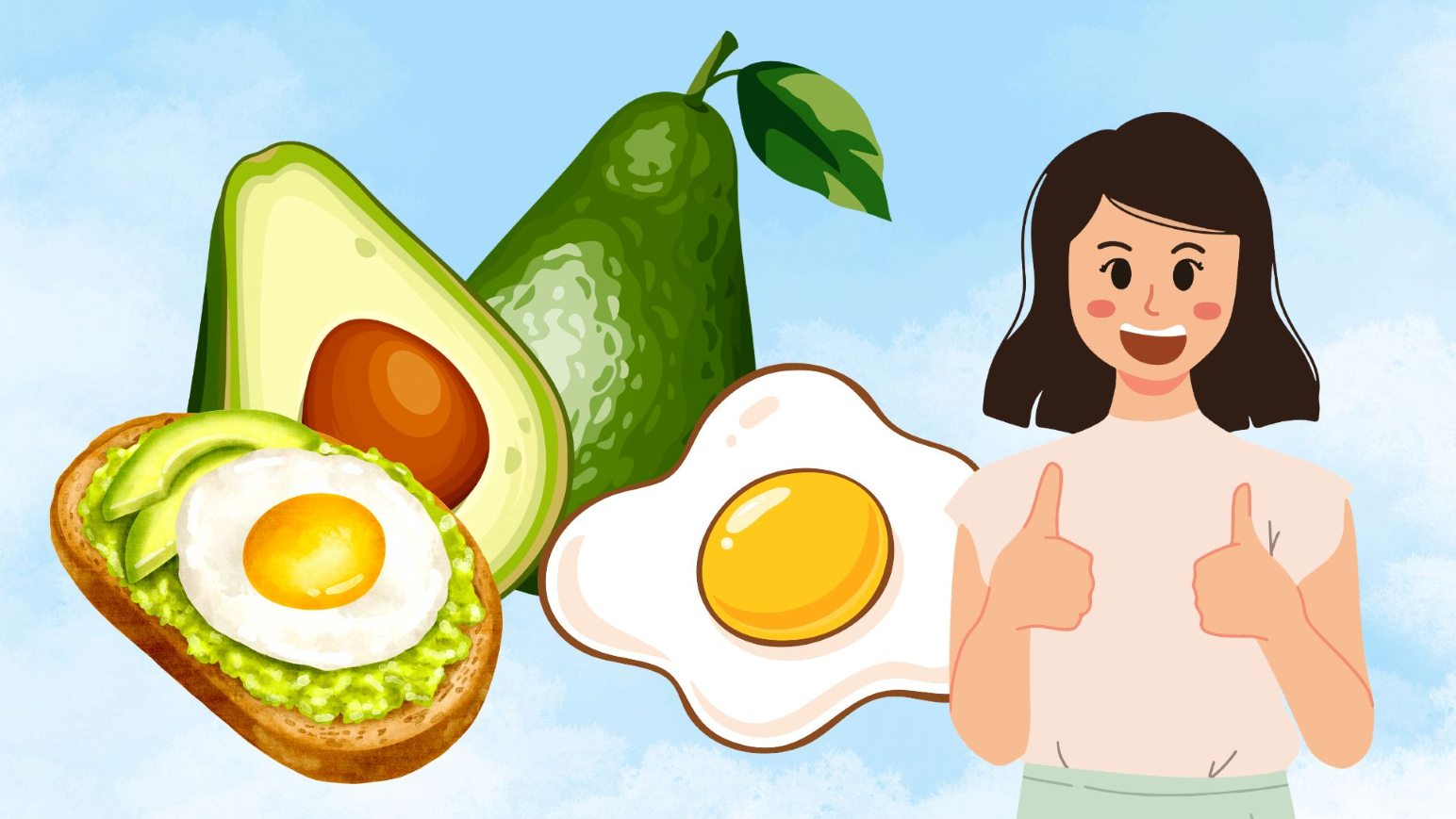 Avocado is a food that should be eaten with eggs to increase nutritional value for breakfast. Graphics: Thanh Thanh/Source: Canva