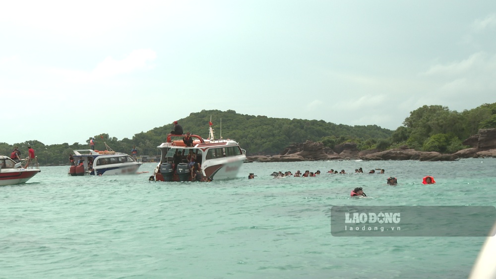 Canoe tour operators in Phu Quoc temporarily suspend operations pending official guidance from functional agencies. Photo: Nam Phuong