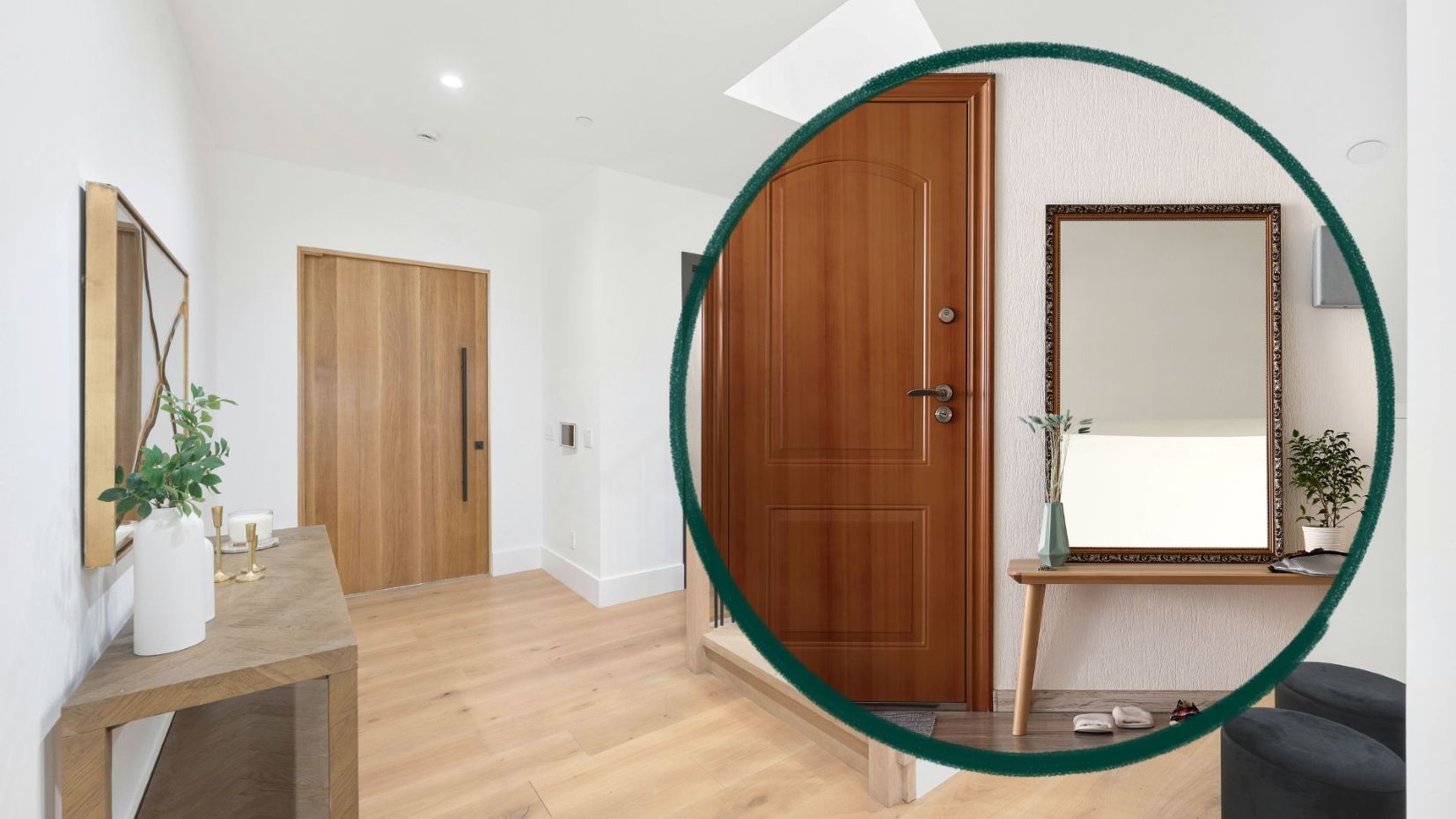 Decorative mirrors make the lobby sophisticated and create an impression right from the entrance. Graphics: Thanh Thanh/Source: Canva