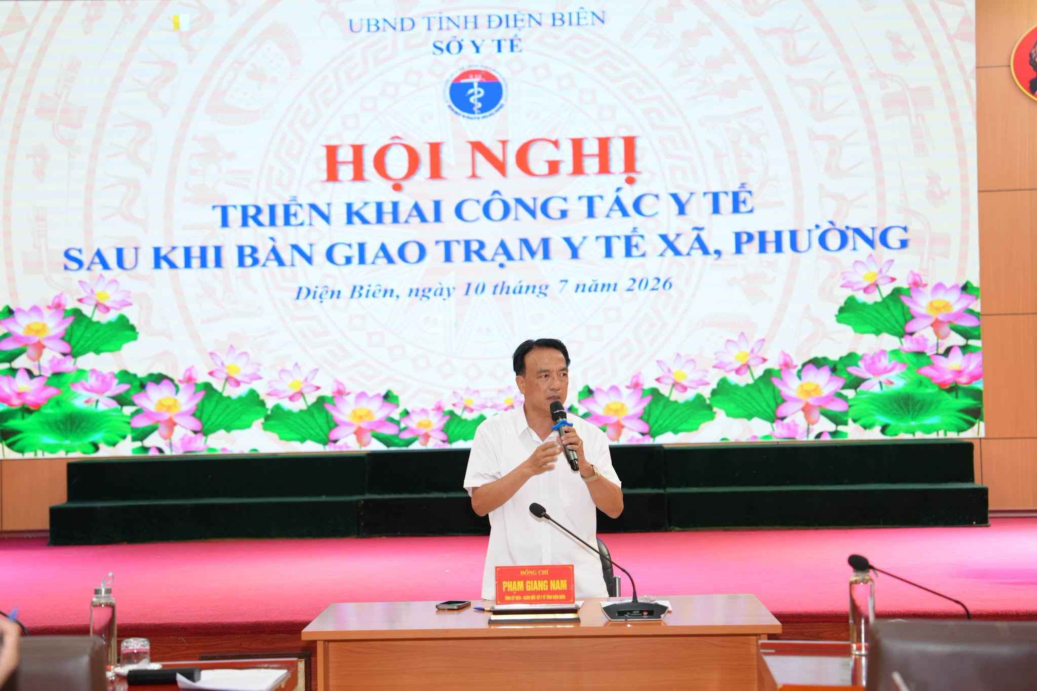 Giám đốc Sở Y tế tỉnh Điện Biên Phạm Giang Nam phát biểu chỉ đạo. Ảnh: Sở Y tế Điện Biên