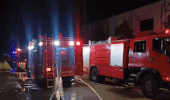 Warehouse fire in an industrial park in Thanh Hoa. Photo: Quach Du