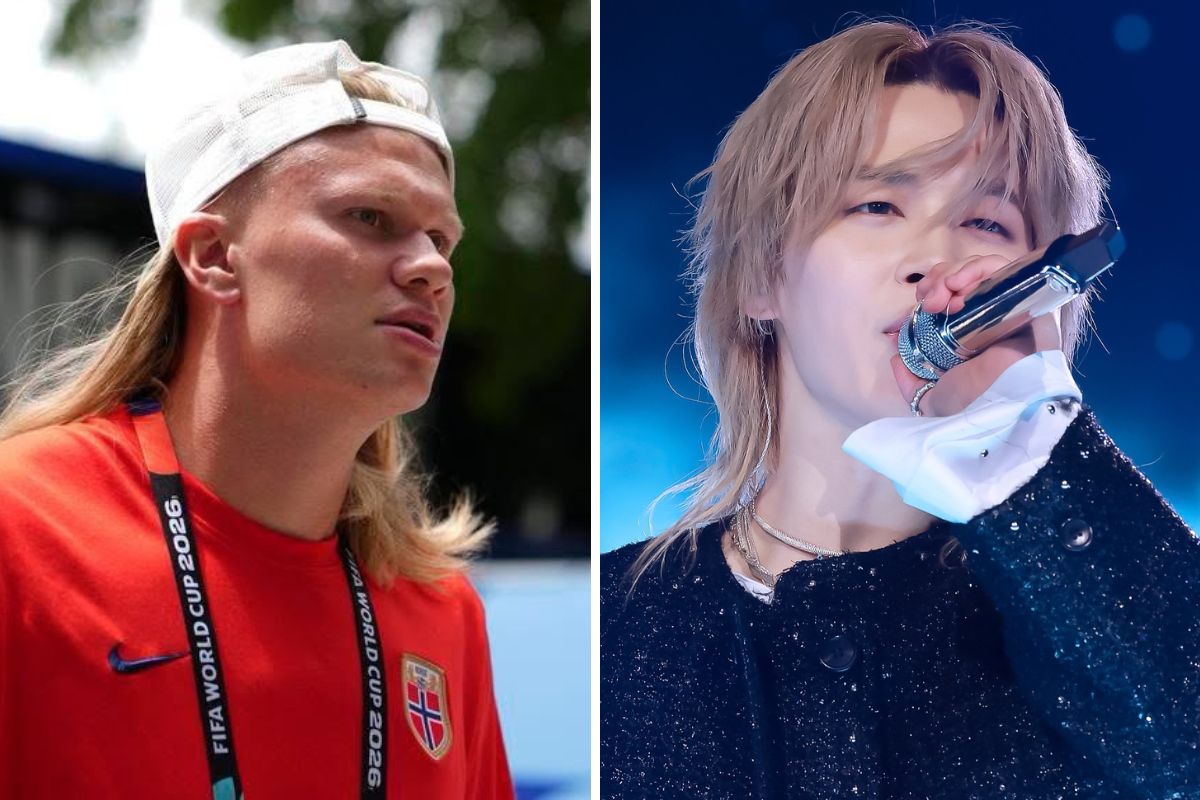 Erling Haaland and Jimin (BTS). Photo: Xinhua, Netflix
