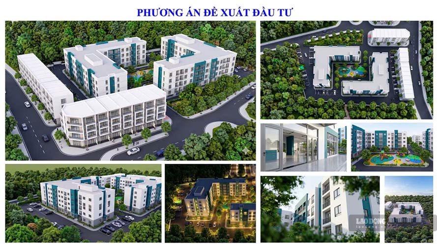 Dự án nhà ở xã hội tại phía Nam khu đô thị phố đi bộ sân bay Mường Thanh (phường Điện Biên Phủ). Ảnh: Thanh Bình