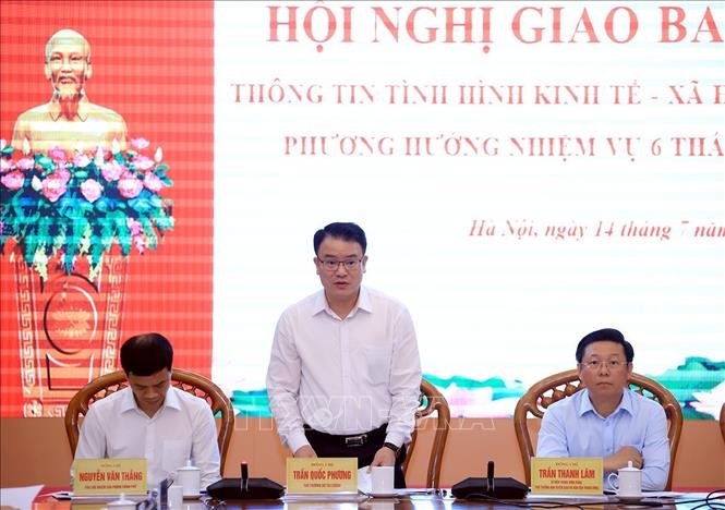 Thứ trưởng Bộ Tài chính Trần Quốc Phương phát biểu. Ảnh: Tuấn Anh/TTXVN 