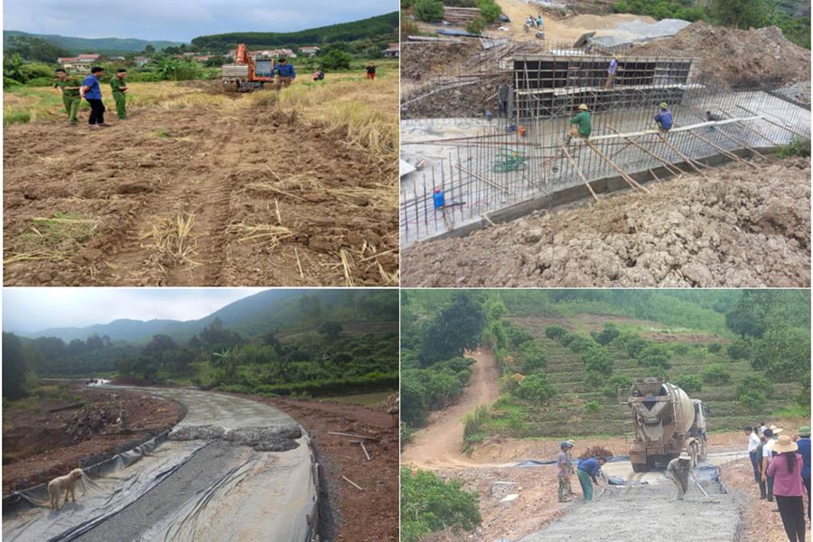 The Viet Tien village traffic road project under construction, Dai Son commune (Bac Ninh) is invested from the National Target Program for socio-economic development with the participation of people donating land. Photo: Electronic Information Portal of the Department of Ethnic Minorities and Religions of Bac Ninh province.