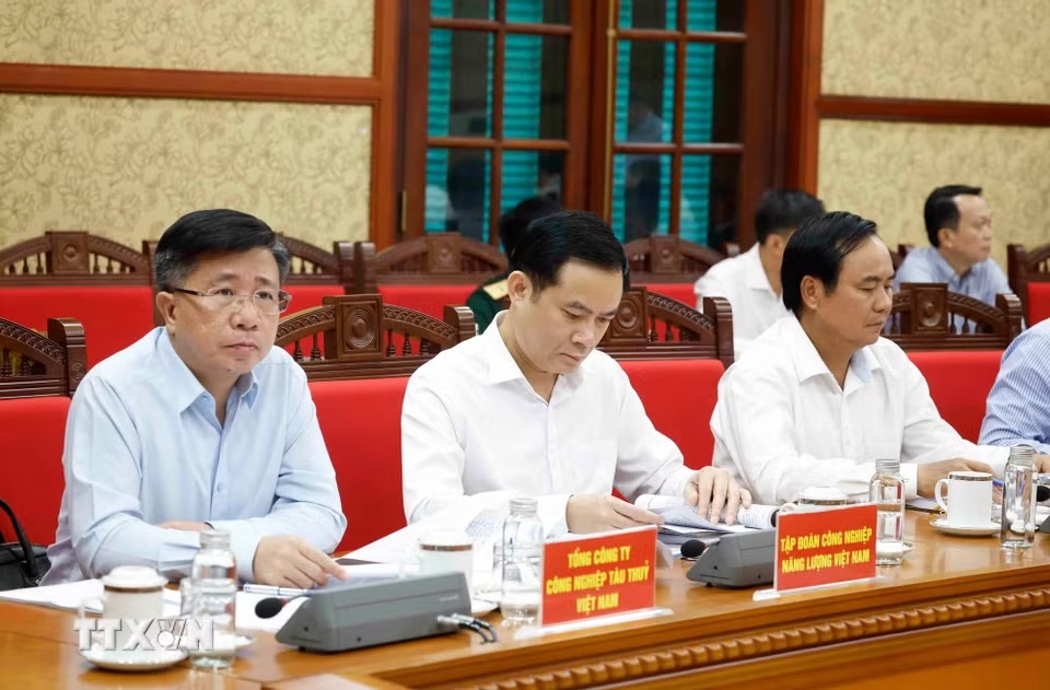 Các đại biểu tham dự cuộc làm việc. Ảnh: Thống Nhất/TTXVN