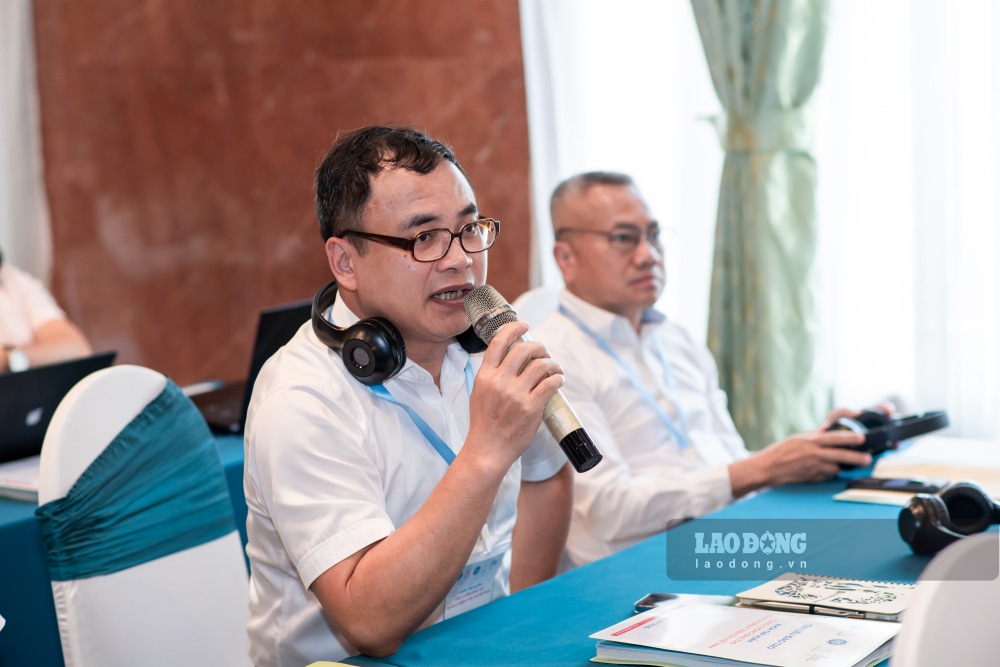 ThS. Phan Việt Sinh - PGĐ BV Lão Khoa Trung ương phát biểu tại hội thảo. Ảnh: Trà My