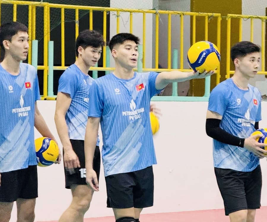Vietnam men's volleyball team actively prepares before SEA V.Cup 2026. Photo: Sao Vang Volleyball