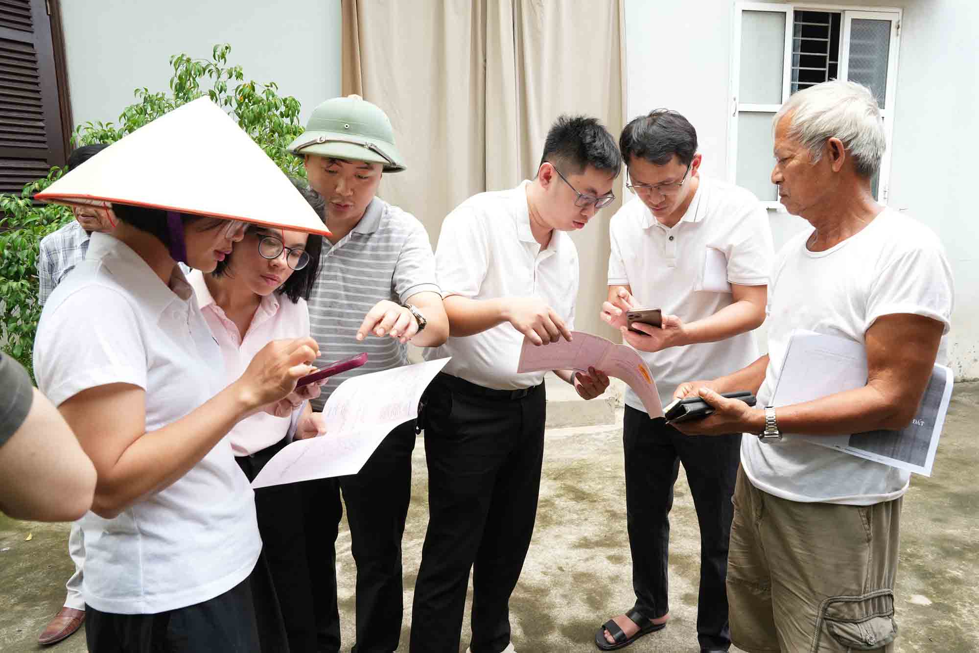 Thanh Oai commune (Hanoi) launches the 45-day peak campaign to complete the national land database. Photo: Thanh Oai commune electronic information page