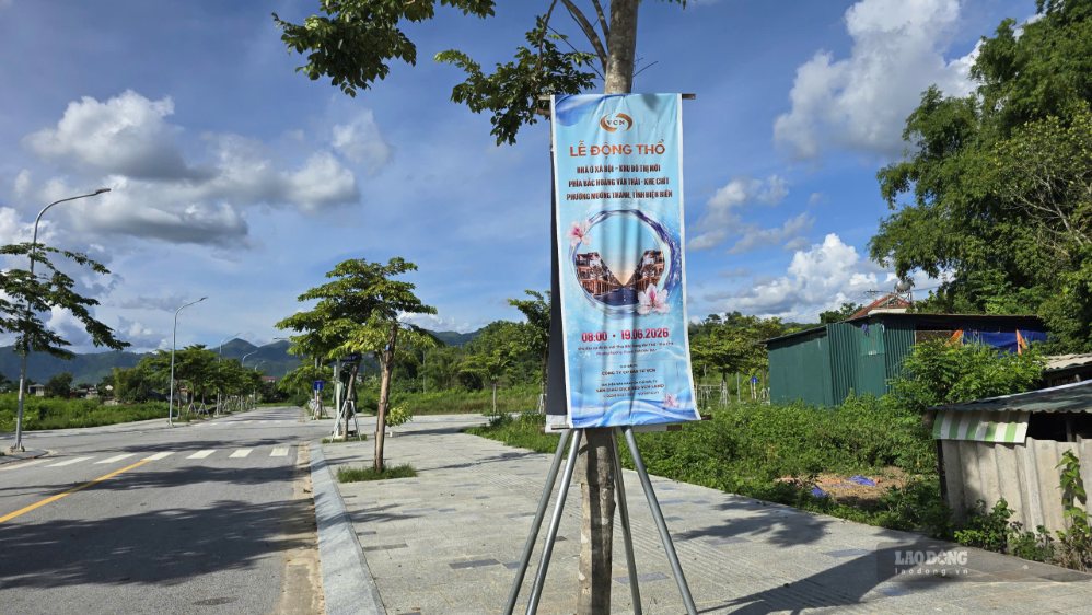 The first 93 social housing units in Dien Bien will be built adjacent to each other. Photo: Tan Van