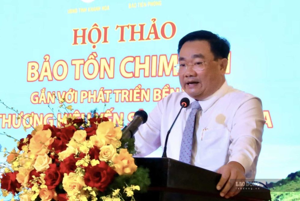 Ông Trịnh Minh Hoàng - Phó Chủ tịch UBND tỉnh Khánh Hòa phát biểu. Ảnh: Hữu Long