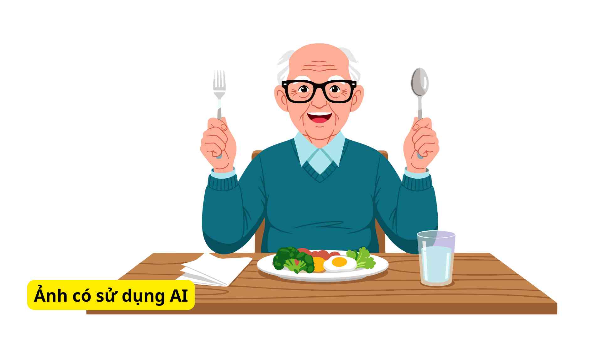 Supplementing enough fiber every day helps the bowels of the elderly to be healthy. Graphic photo: Huong Son/ Photo using AI