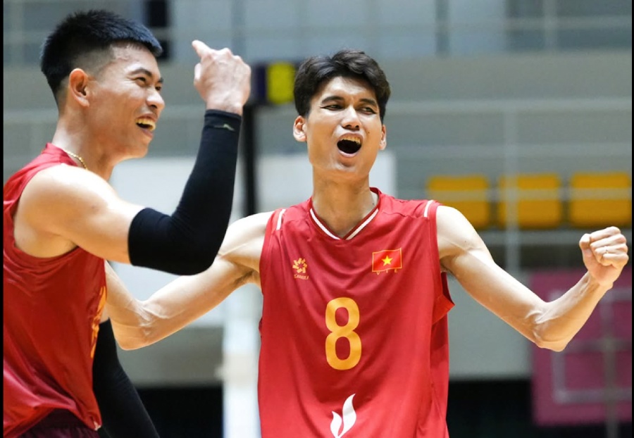Vietnam men's volleyball team meets Thailand at SEA V.League 2026. Photo: VFV