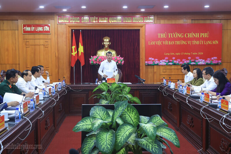Toàn cảnh buổi làm việc. Ảnh: VGP/Nhật Bắc