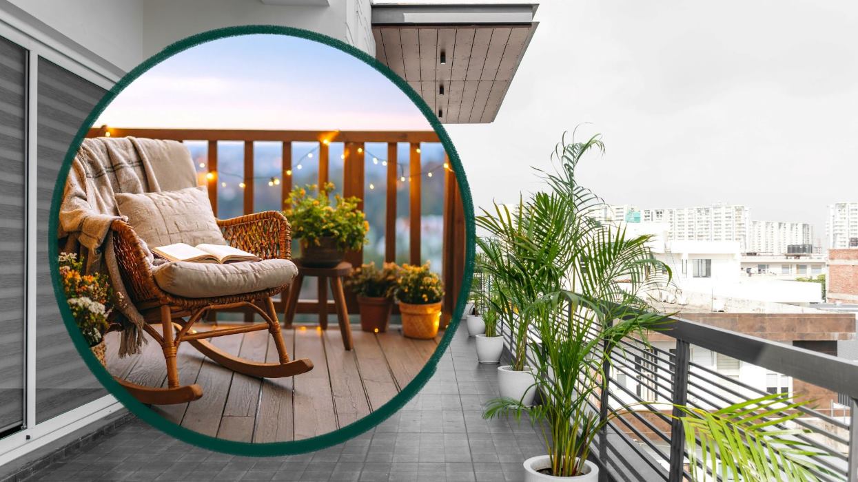 Arranging suitable seats helps the balcony or terrace become an outdoor relaxing space. Graphics: Thanh Thanh/Source: Canva