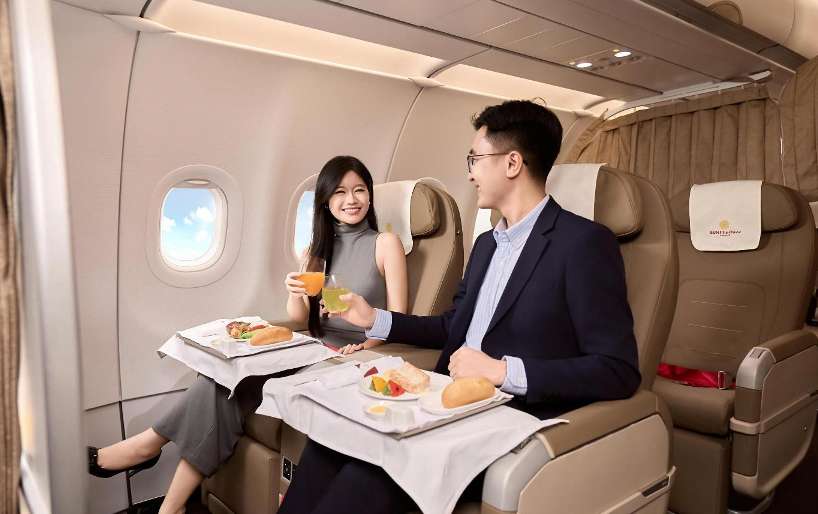 “Ẩm thực giữa những tầng mây” cùng Sun PhuQuoc Airways. Ảnh: NCB