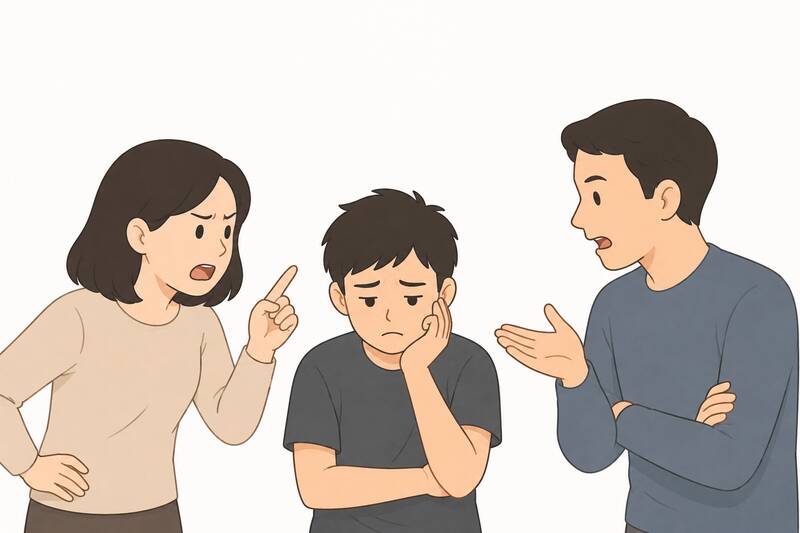 Conflicts over orientation and exam scores of children make many families stressed. Illustration photo by AI