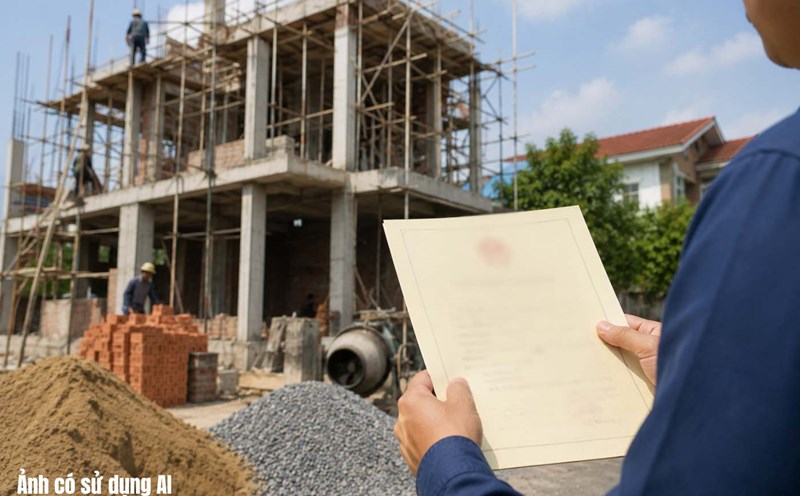 Hanoi City pilots exemption of construction permits for individual houses in 126 communes and wards. Photo: Nhu Ha (Image using AI)